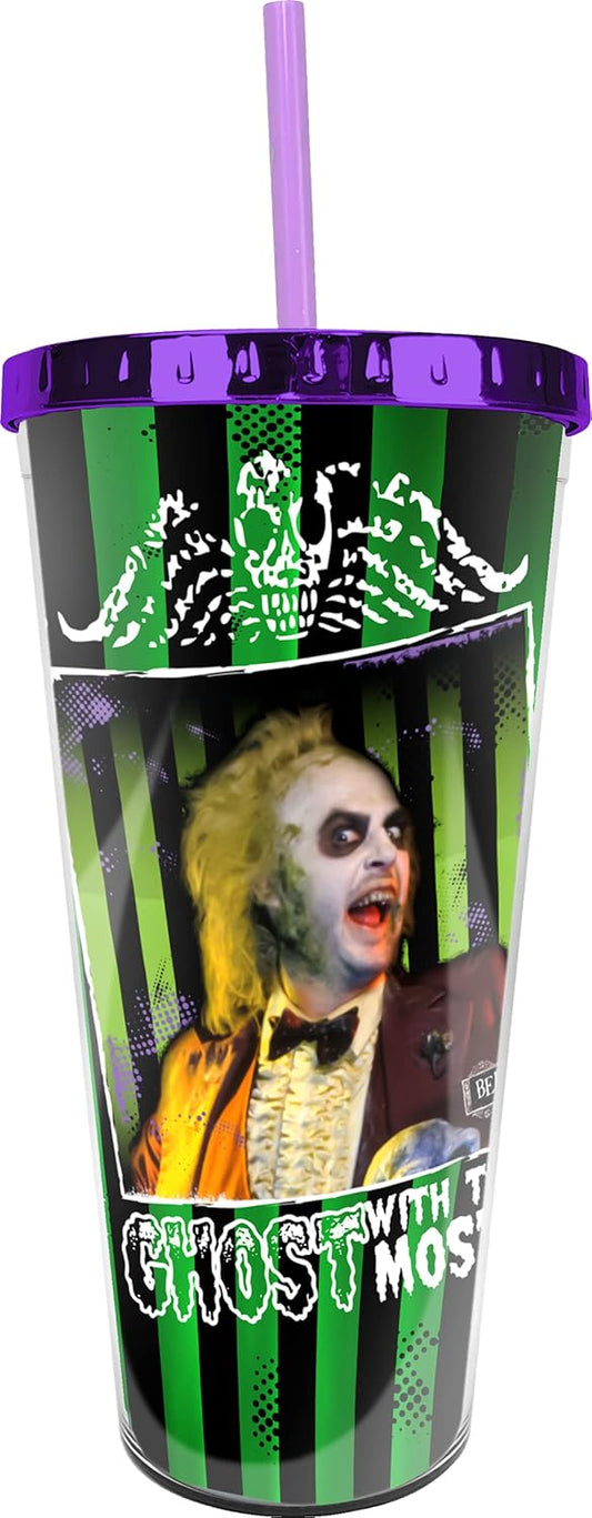 Beetlejuice 20 Oz. Foil Cup with Straw by Spoontiques