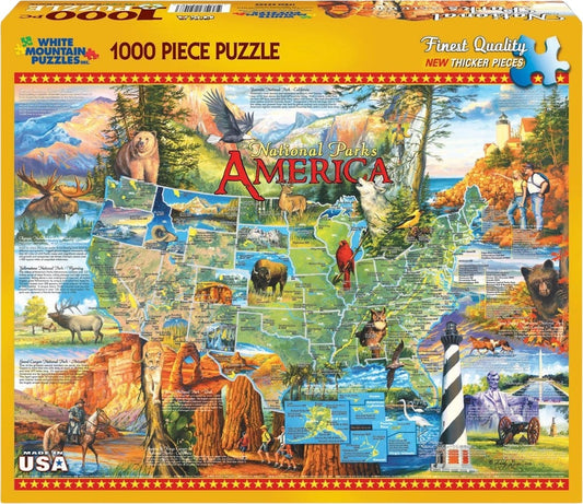 National Parks Puzzle (1000 Pieces) White Mountain Puzzles (New)