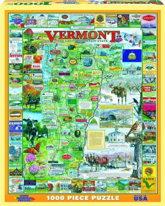 Vermont Puzzle (1000 Pieces) White Mountain Puzzles (New)