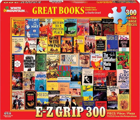 Great Books Puzzle (300 Pieces) White Mountain Puzzle (NEW)