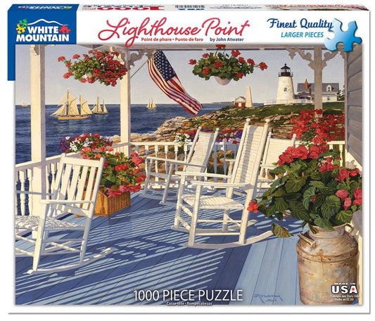 Lighthouse Point Puzzle (1000 Pieces) White Mountain Puzzle Co. (NEW)