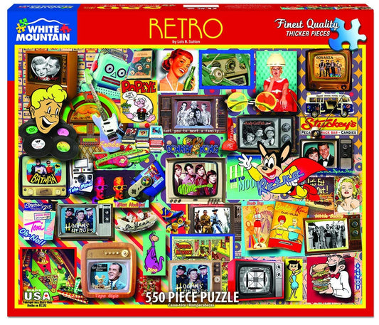 Retro Puzzle (550 Pieces) White Mount Puzzle Co. (NEW)
