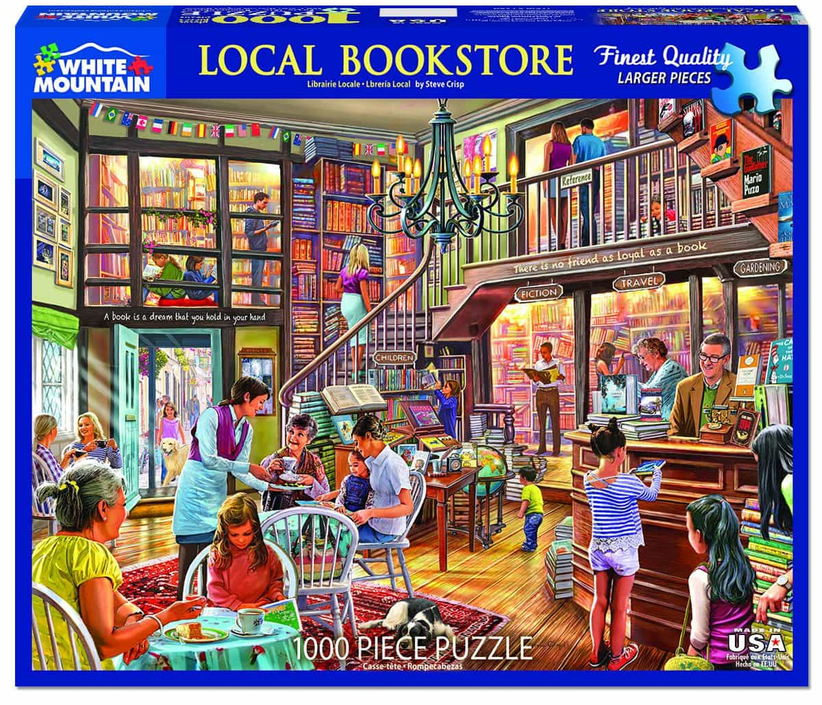 Local Book Store Puzzle (1000 Pieces) White Mountain Puzzle Co. (NEW)