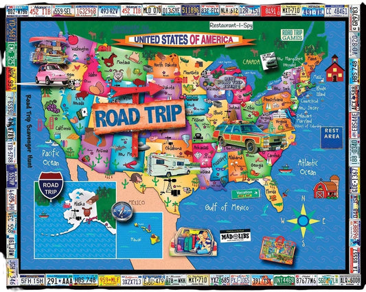 Road Trip - Family Vacation Puzzle (1000 Pieces) White Mountain Puzzle Co. (NEW)