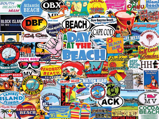 A Day at The Beach Jigsaw Puzzle (1000 Pieces) White Mountain Puzzle