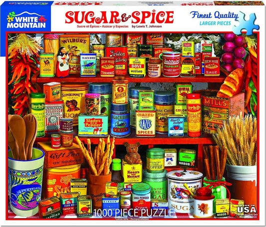 Sugar and Spice - Vintage Jigsaw Puzzle (1000 Pieces) White Mountain Puzzle Co. (NEW)