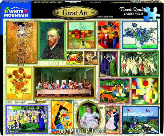 Great Art Puzzle (1000 Pieces) White Mountain Puzzle Co. (NEW)