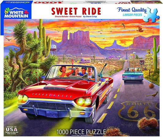 Sweet Ride on Route 66 - Puzzle (1000 Pieces) White Mountain Puzzle Co. (NEW)