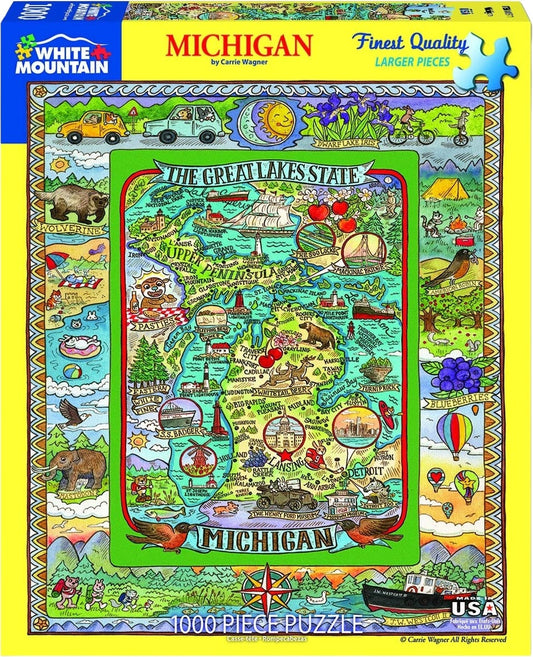 Michigan - Puzzle (1000 Pieces) White Mountain Puzzle Co. (NEW)