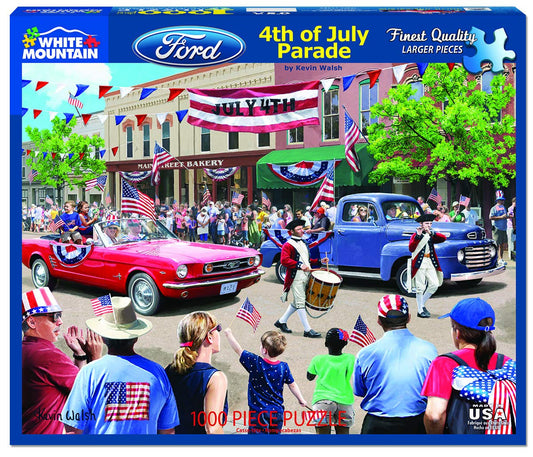 Classic Ford Car/Truck 4th of July Parade Puzzle (1000 Pieces) White Mountain Puzzle Co. (NEW)