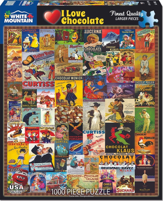 I Love Chocolate Puzzle (1000 Pieces) White Mountain Puzzle Co. (NEW)