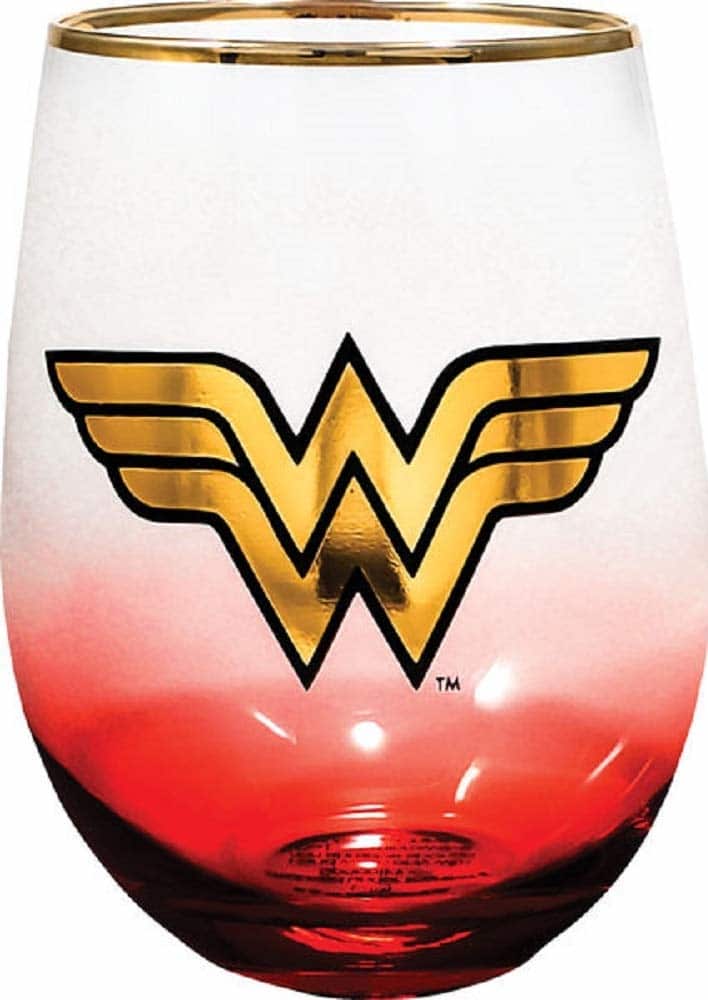 DC Comics - Wonder Woman 20 Oz. Red Stemless Glass