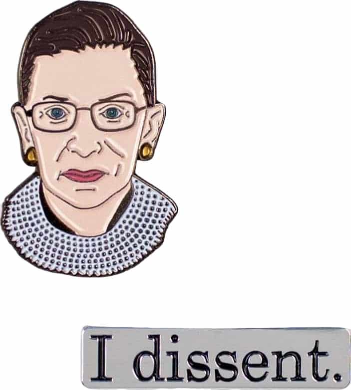 Ruth Bader Ginsburg & I Dissent - Enamel Pin Set of 2