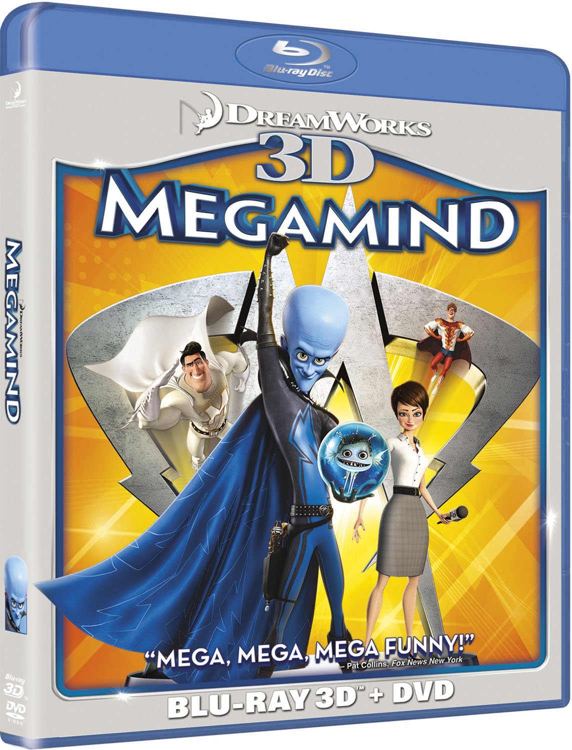 Megamind 3D Movie [Blu-ray] Staring: Will Ferrell, Tina Fey, Jonah Hill, David Cross, Brad Pitt