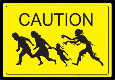 Zombie - Crossing Tin Sign