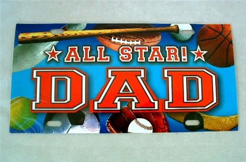All Star Dad - License Plate