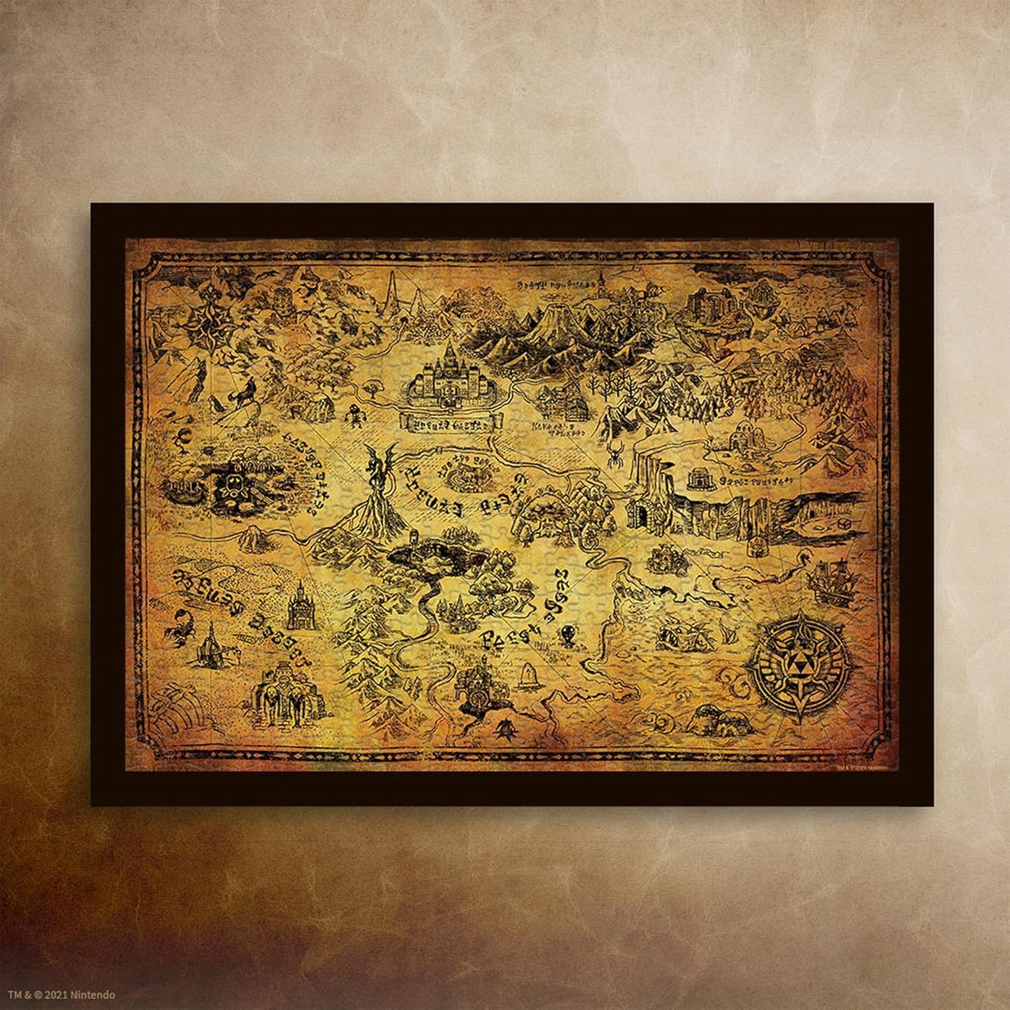 The Legend of Zelda Hyrule Map 1000-Piece Jigsaw Puzzle – Official Nintendo Licensed NEW