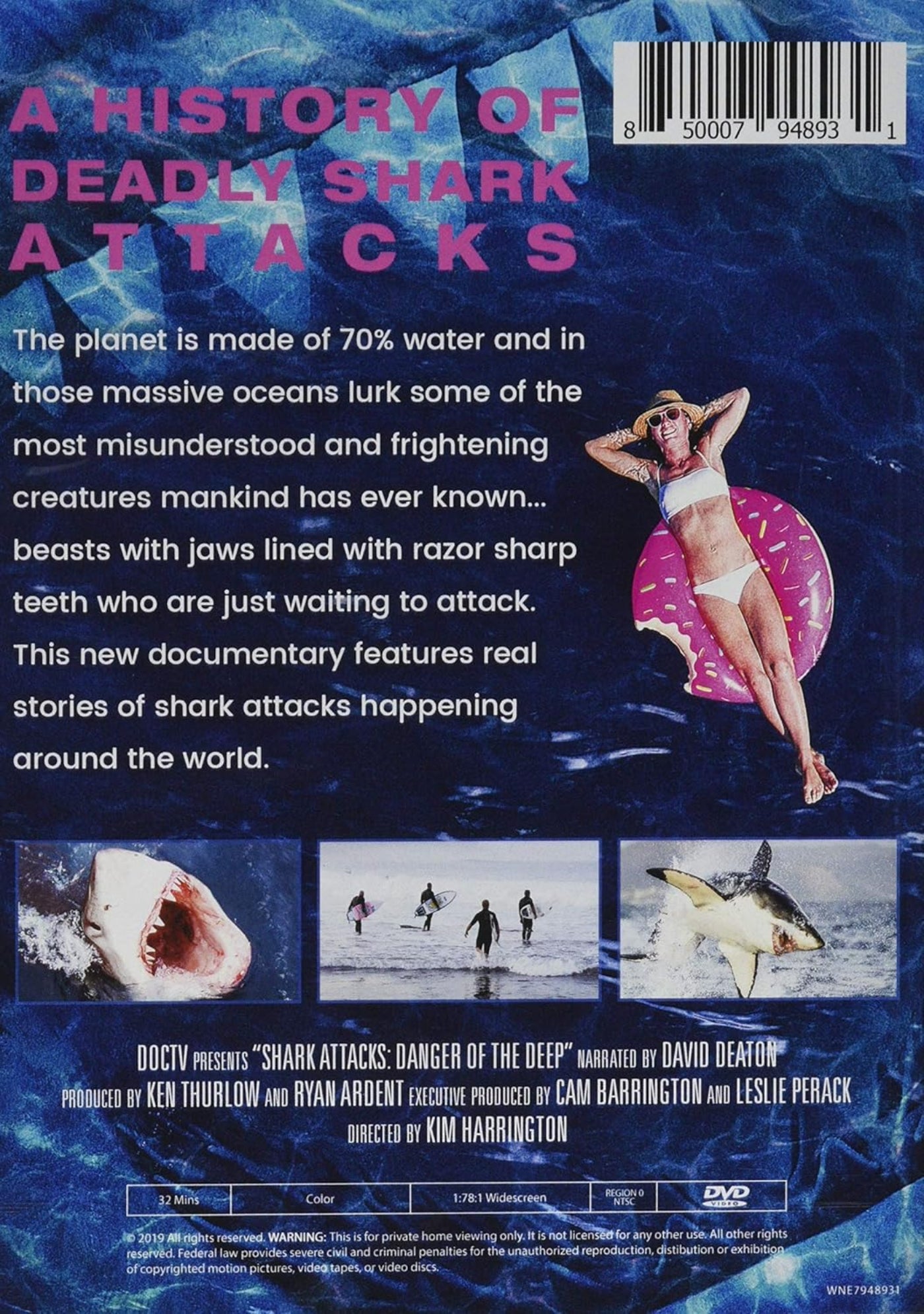 Shark Attacks Danger Of The Deep DVD Documentary