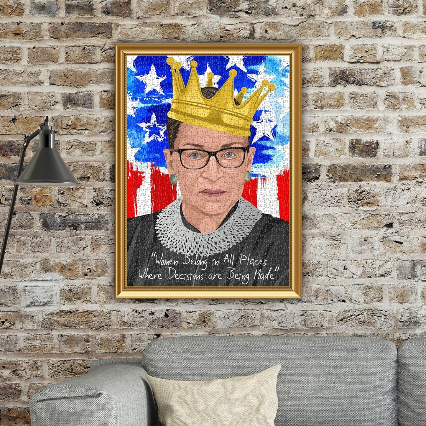 Ruth Bader Ginsburg Notorious RBG 1000pc Puzzle Modern Art Tribute New
