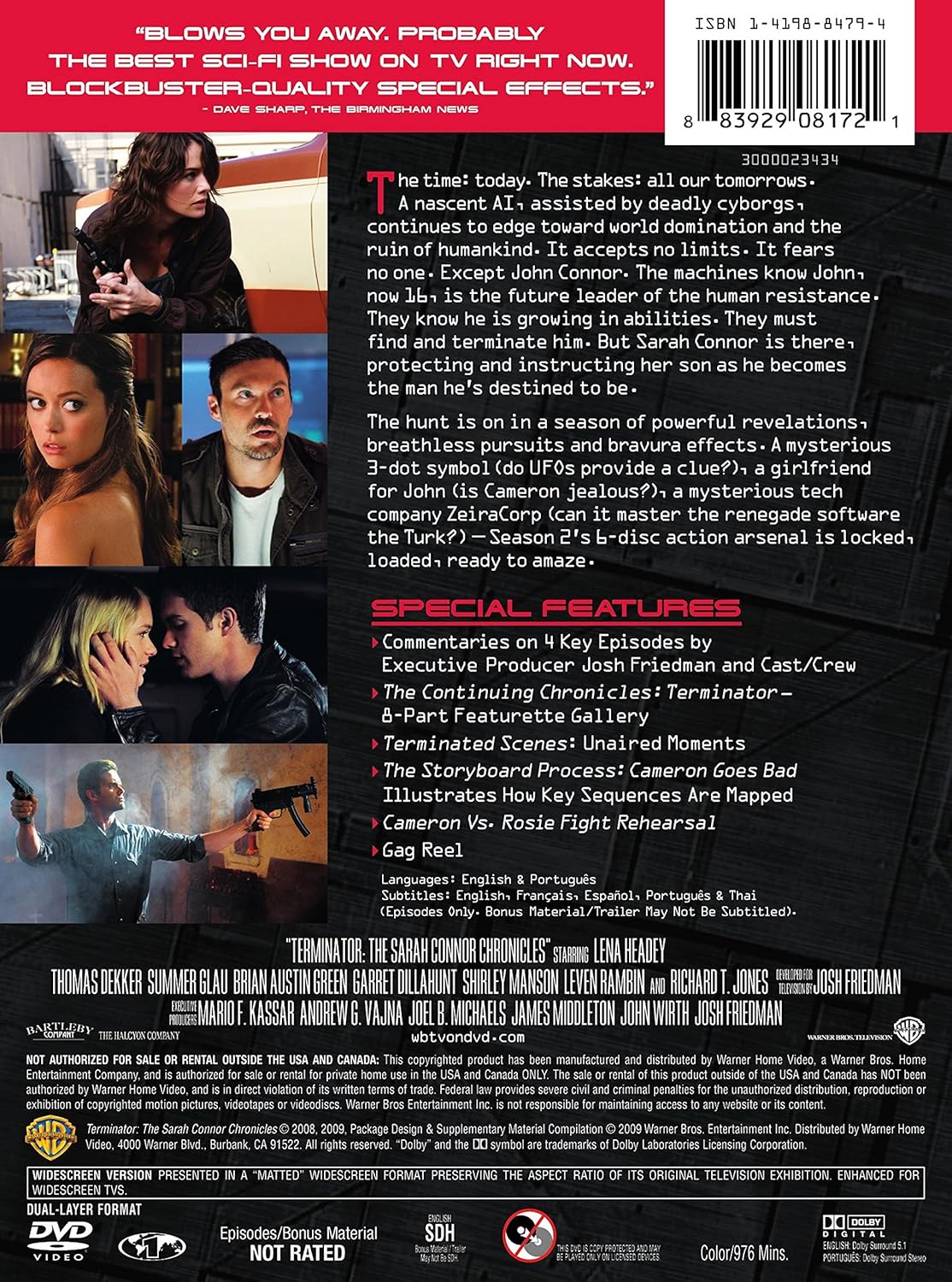Terminator: The Sarah Connor Chronicles - The Complete Second Season (6 DVD Box Set)