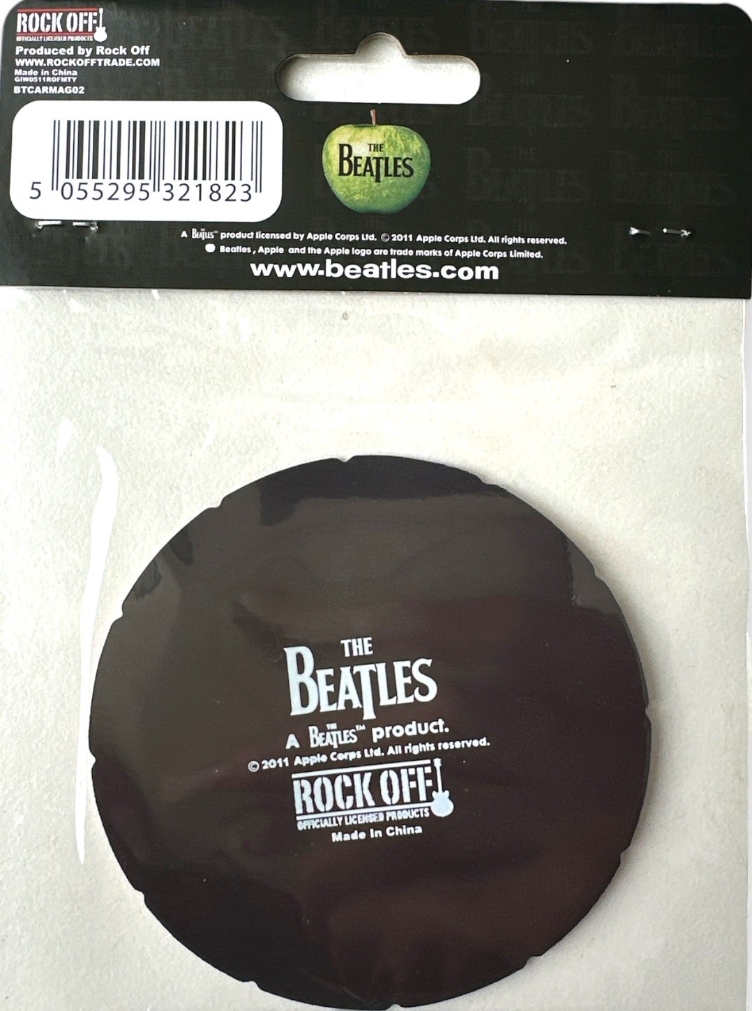 The Beatles -Sgt. Peppers - Car Magnet Drumhead Logo Imported UK Rock Off