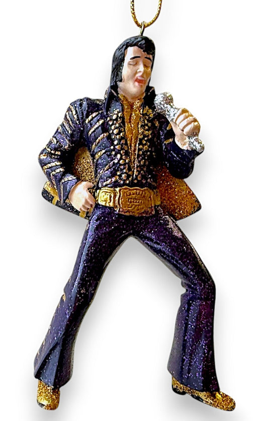 Elvis Presley Ornament - Jumpsuit Style (Purple Jumpsuit) Kurt S. Adler (NEW)