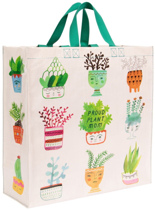 Proud Plant Mom - Shopper Tote - 15"h x 16"w x 6"d - Made From 95% Post Consumer Material