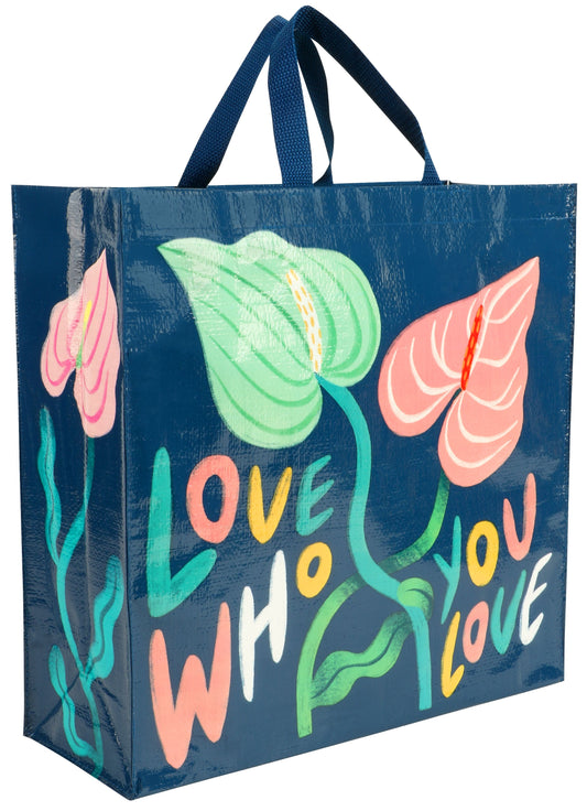 Love Who You Love - Shopper Tote - 15"h x 16"w x 6"d - Made From 95% Post Consumer Material