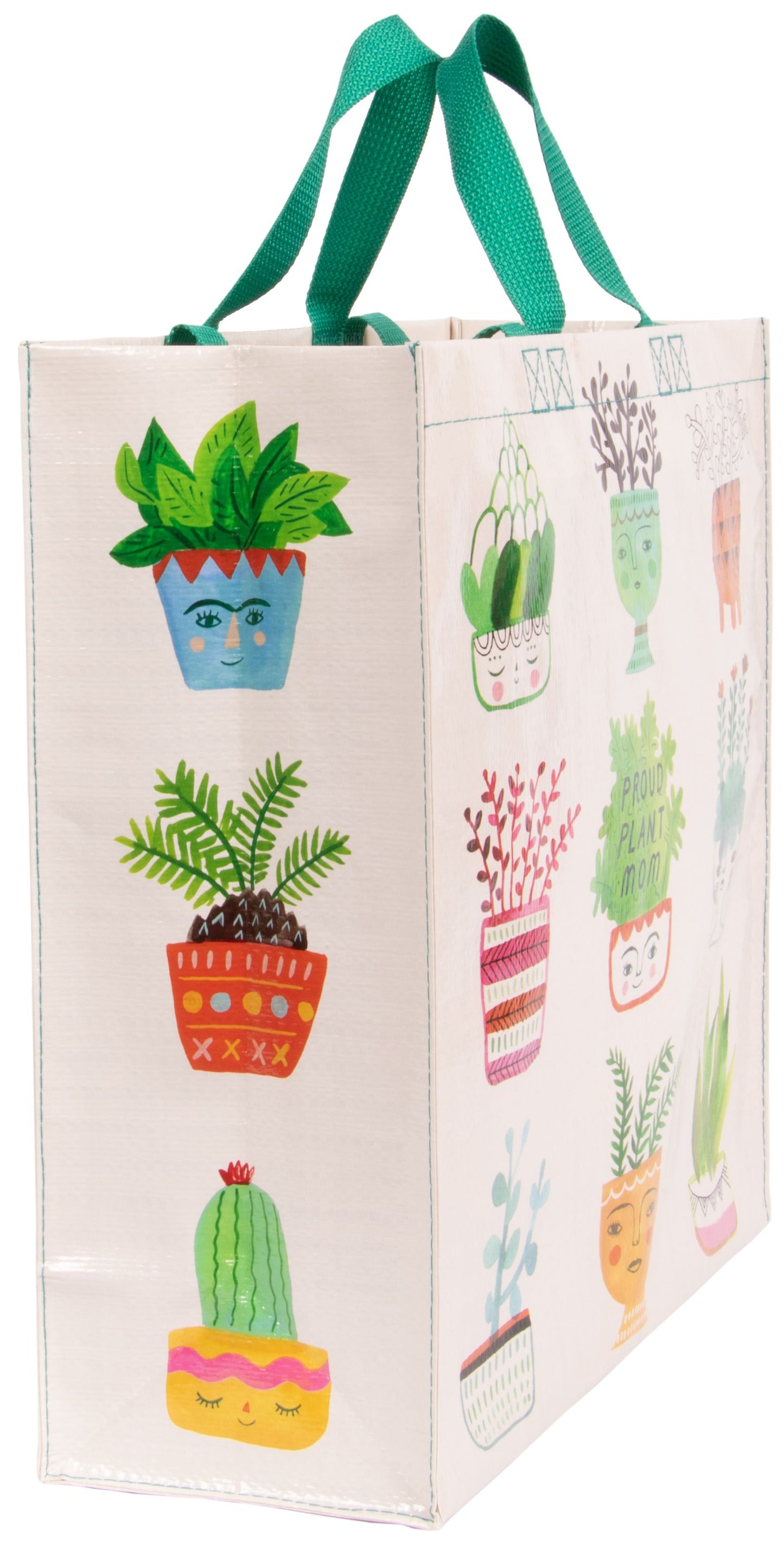 Proud Plant Mom - Shopper Tote - 15"h x 16"w x 6"d - Made From 95% Post Consumer Material