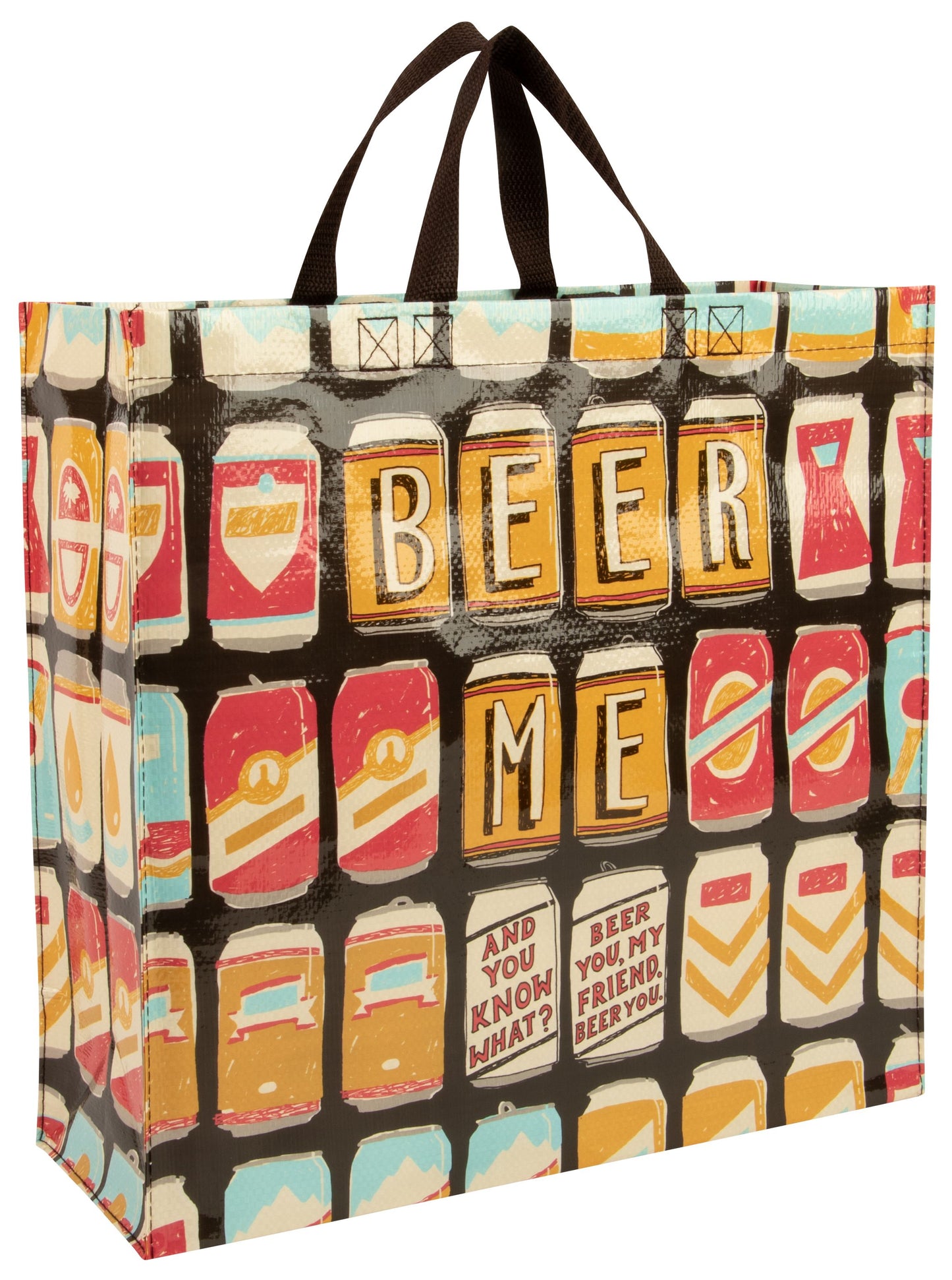 Beer Me - Shopper Tote - 15"h x 16"w x 6"d - Made From 95% Post Consumer Material