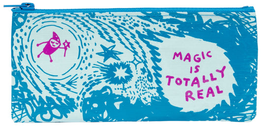 Magic Is Totally Real Zipper Pouch - Blue Q 95% Recycled Material (New)