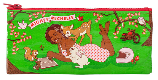 Michelle Obama - Mighty Michelle Zipper Pouch 95% Recycled Material (New With Tags)