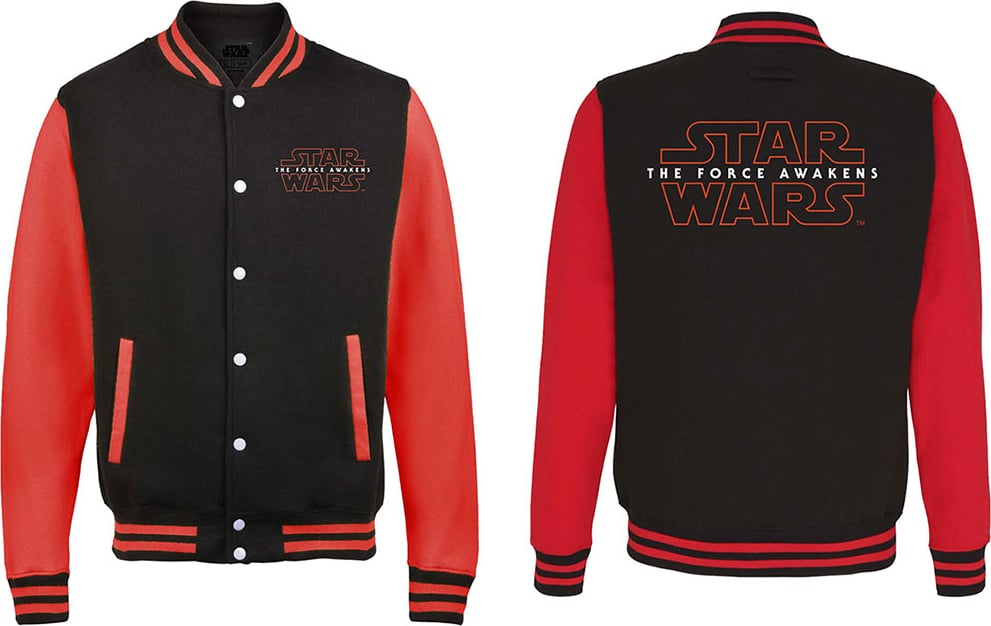 Star Wars - Black & Red Varsity Sweatshirt Jacket Imported Rock Off UK