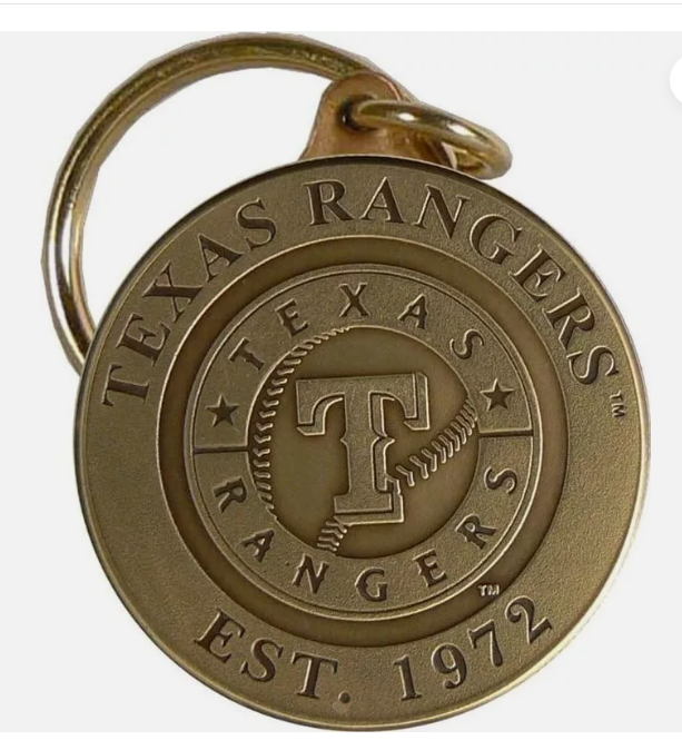 Baseball - Texas Rangers - Bronze Key Chain - Highland Mint