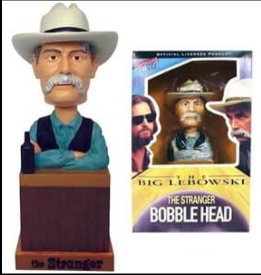 The Big Lebowski The Stranger Bobblehead, Rare Sam Elliott Movie Collectible