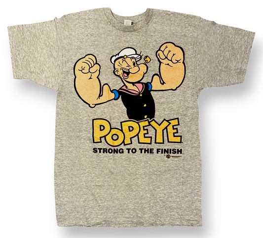 Popeye – T-Shirt Strong To The End - The Sailor Man - Retro Style (Brand New) 100% Cotton (Officially Licensed)