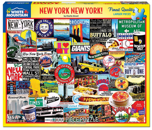 New York, New York Jigsaw Puzzle (1000 Pieces) White Mountain Puzzle Co. (NEW)