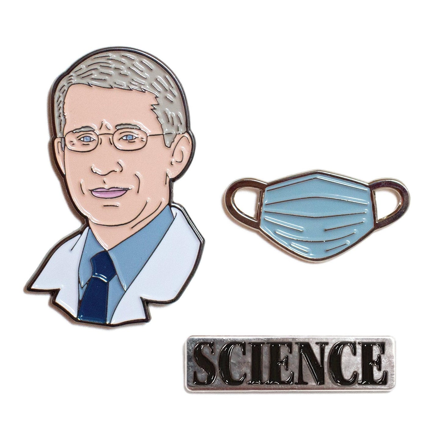 🩺 Dr. Anthony Fauci - Enamel Pin Set of 3 - From Unemployed Philosopher's Guild 🩺