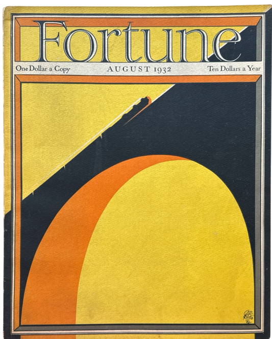 Fortune magazine – August 1932 Paolo Garretto Artist - Near Mint(Original Issue)
