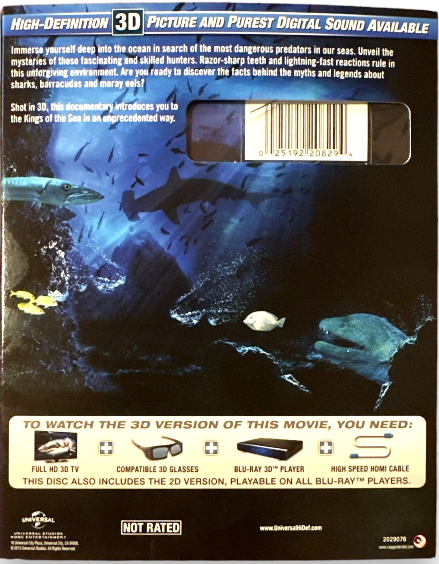 Ocean Predators 3D [Blu-ray 3D + Blu-ray] Plays In 2D [Region Free]