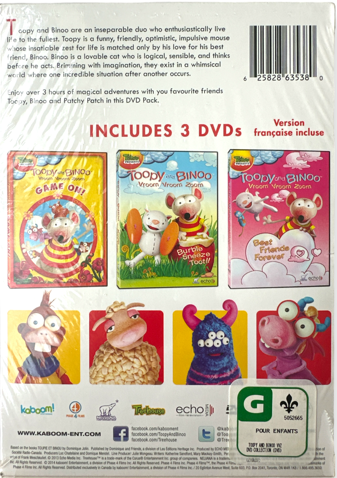 Toopy & Bingoo Vroom Vroom Zoom 3 - DVD Box Set (Bilingual - English & French)