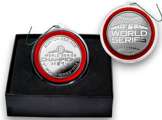 Baseball - MLB - Boston Red Sox 2018 World Series Champions Silver Mint Coin Ornament