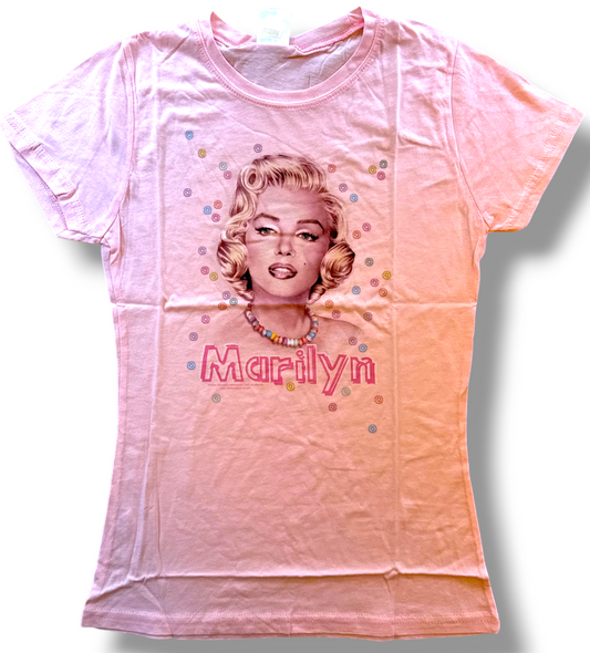 🍬 Marilyn Monroe – Fitted - Candy Necklace T-Shirt 100% Cotton 🍬(Vintage)
