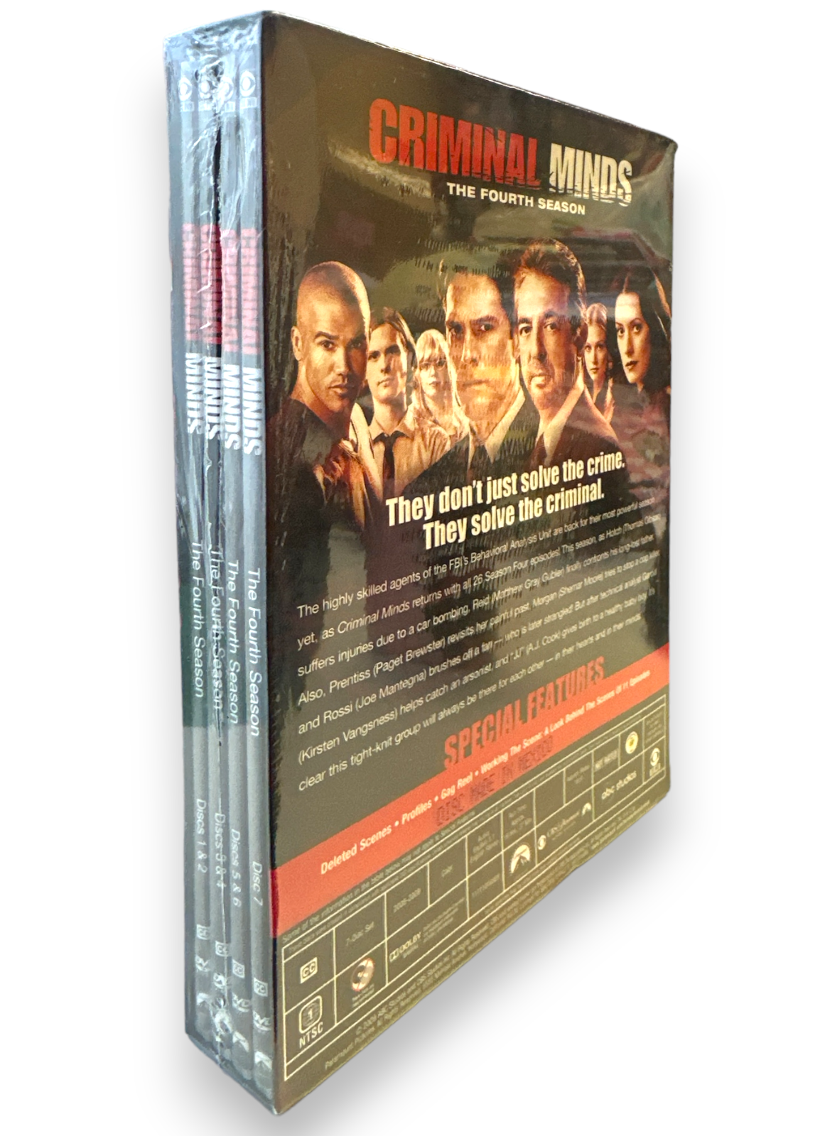 Criminal Minds Season (4) Four-7 Disc Box Set-From Paramount Studios (Brand New)