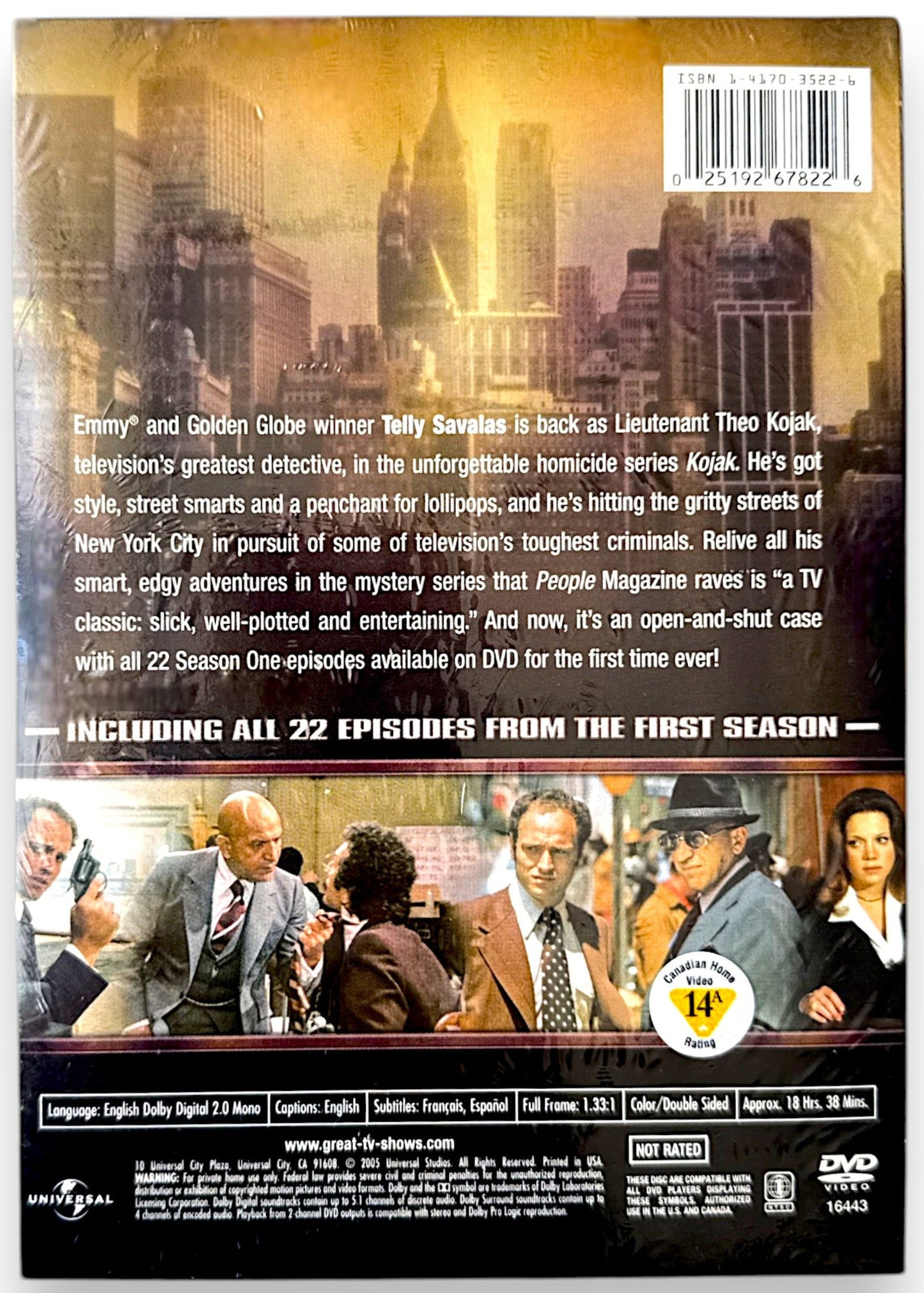 Kojak - Season One (3 DVD Box Set)Classic TV - Brand New & Mint