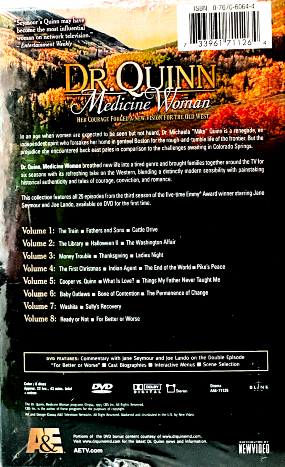 Dr. Quinn, Medicine Woman - The Complete Season Three [DVD] (New & Sealed)