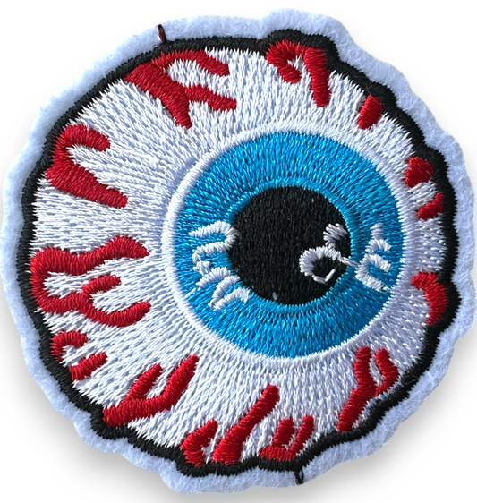 Eyeball Iron-On or Sew-on Patch Imported From Rock Off Trading Co.