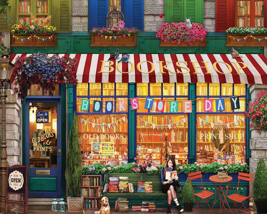 Vintage Bookshop - 1000 Piece Puzzle by White Mountain Puzzle Co. (NEW)