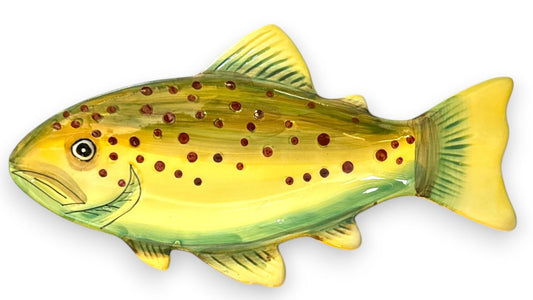 Fish - Spoon Rest Ceramic Hand Painted - From Boston Warehouse