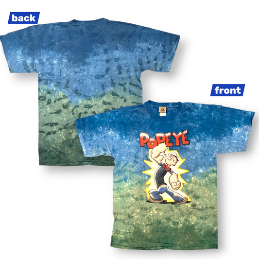Popeye – T-Shirt - The Sailor Man - Tie-Dye - Retro Style (Brand New) 100% Cotton (Officially Licensed)